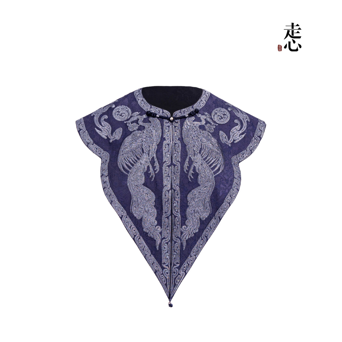 Heritage Xiangyun Silk Shoulder Cape – Bronze Gold Embroidered Mantle | Zouxin Silk