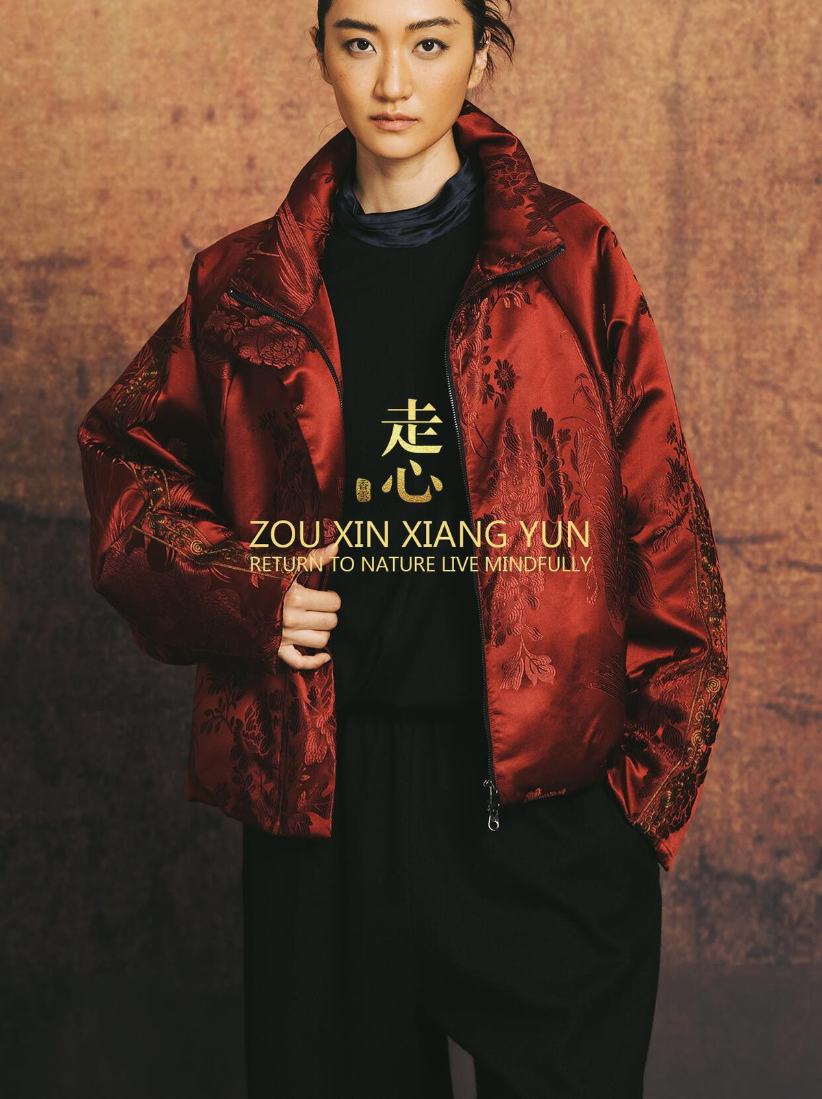 Luxury Red Enamel Silk Down Puffer Jacket-25ZX9256
