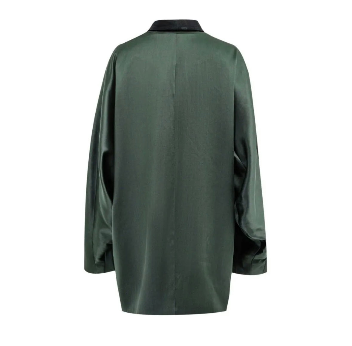 Luxury Green Gambiered Silk Tuxedo Blazer-26F1024