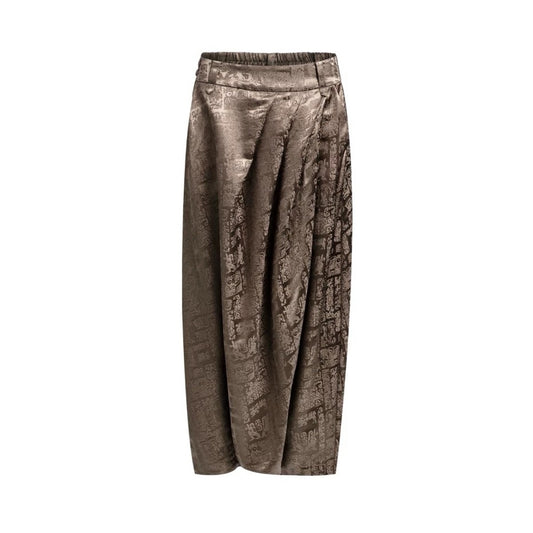 Luxury Four Beasts Pleated Silk Trousers-26Y15201M