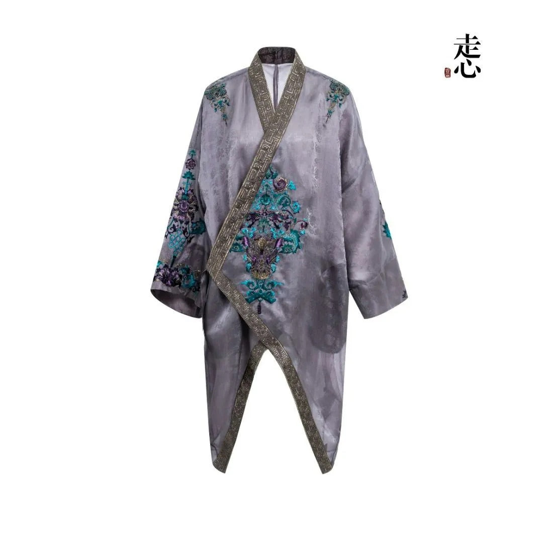 Luxury Silk Organza Porcelain Cardigan- 26Y06901