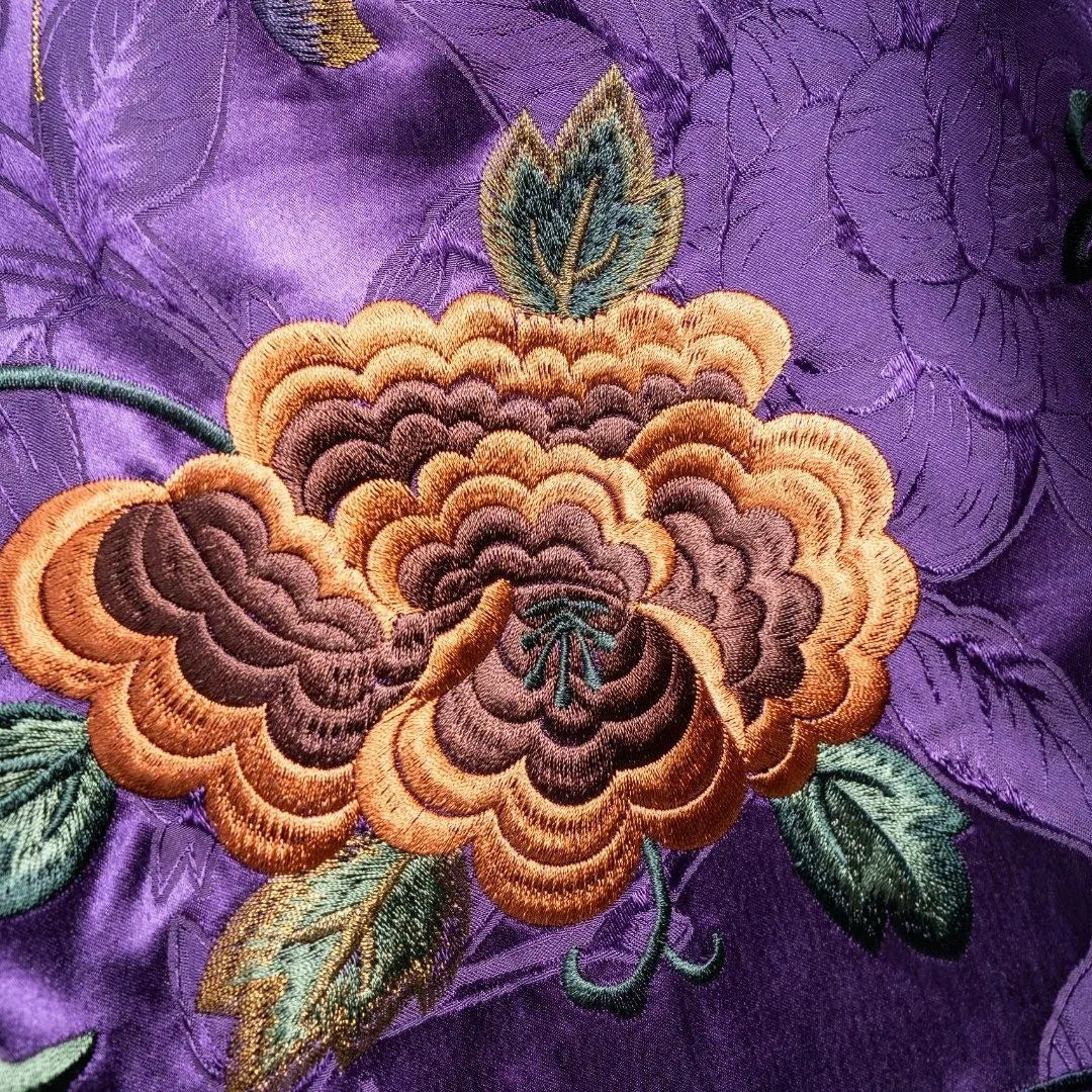 Luxury Imperial Violet Silk Cloud Collar-25ZMJ6095