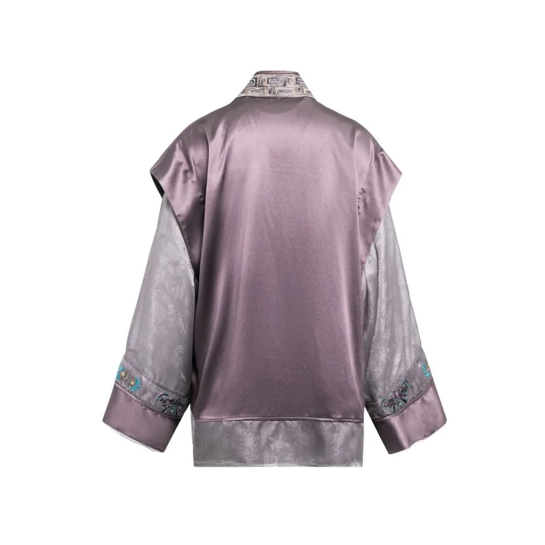 Luxury Green Imperial Porcelain Silk Jacket-26Y13101