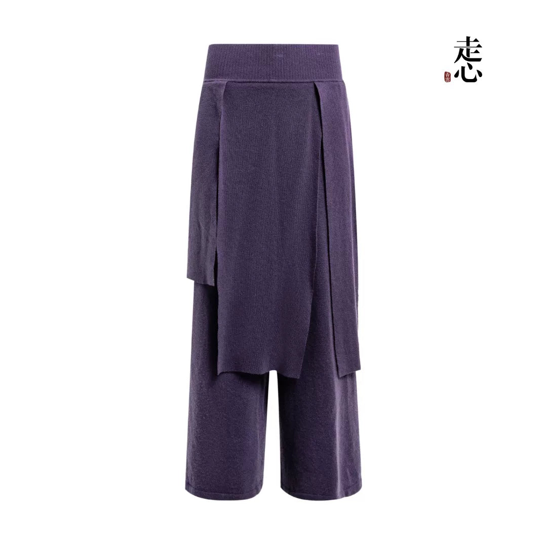 Luxury Green 780g Cashmere Skirt Pants-26ZX2603
