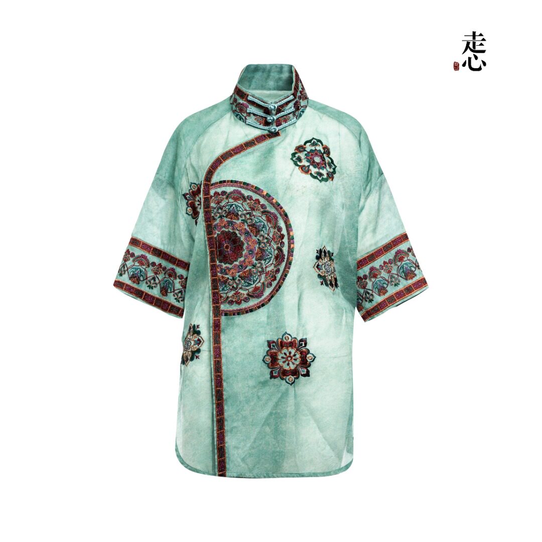 Luxury Baoxiang Motif Organza Jacket-26ZW58F