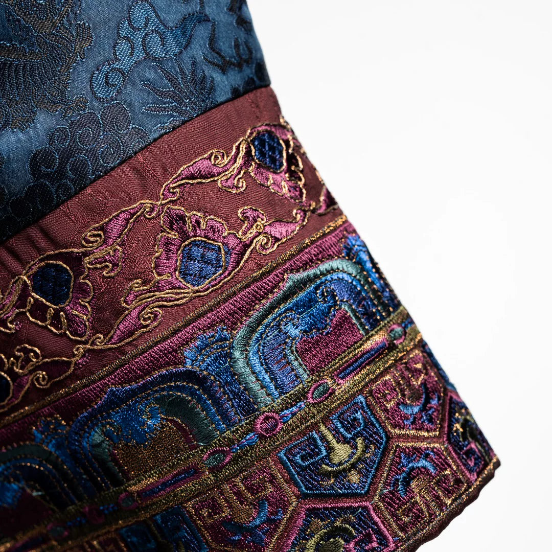 Luxury Eight Auspicious Silk Wrap Robe-25Z263M