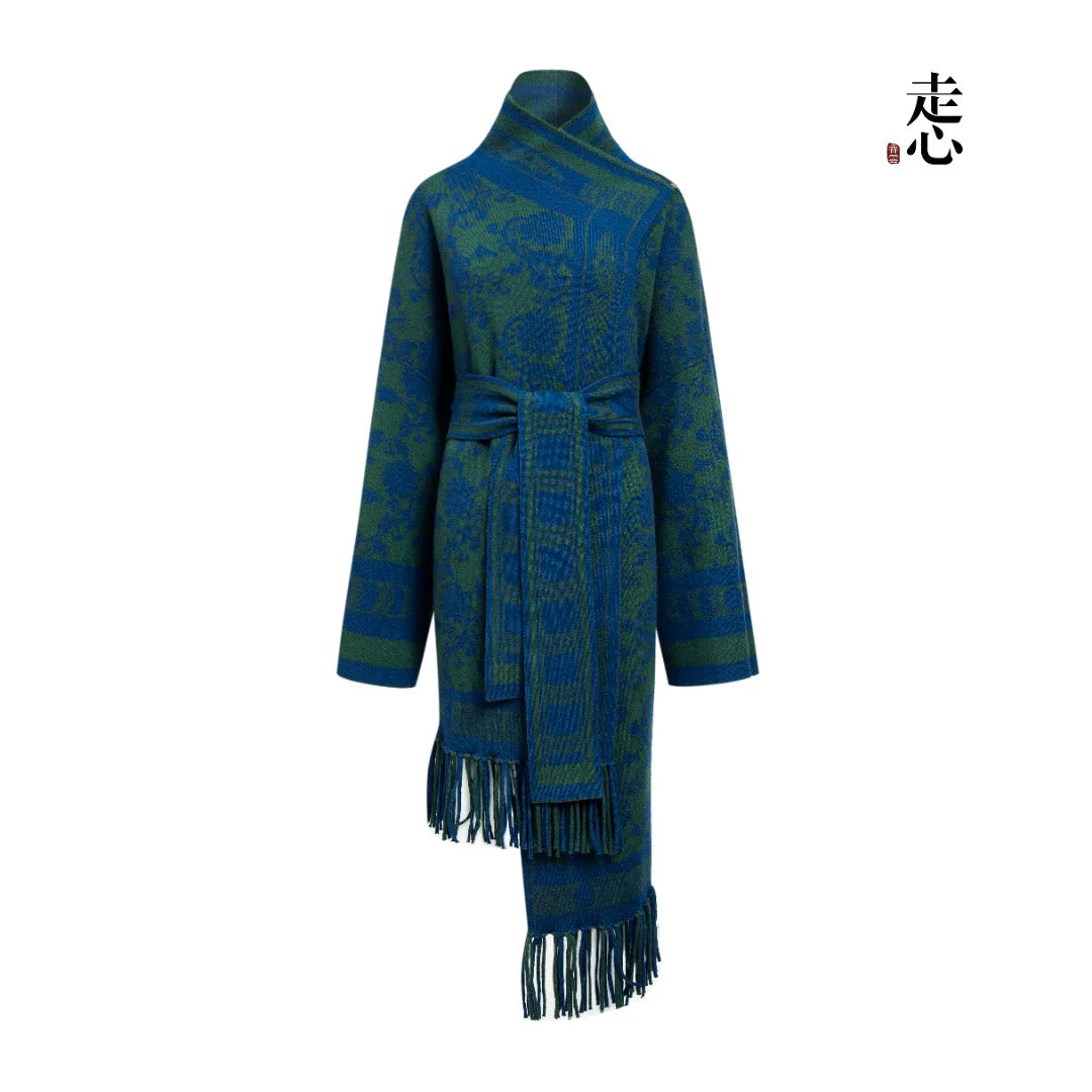 Luxury 1200g Pure Cashmere Robe Coat-25ZX2535