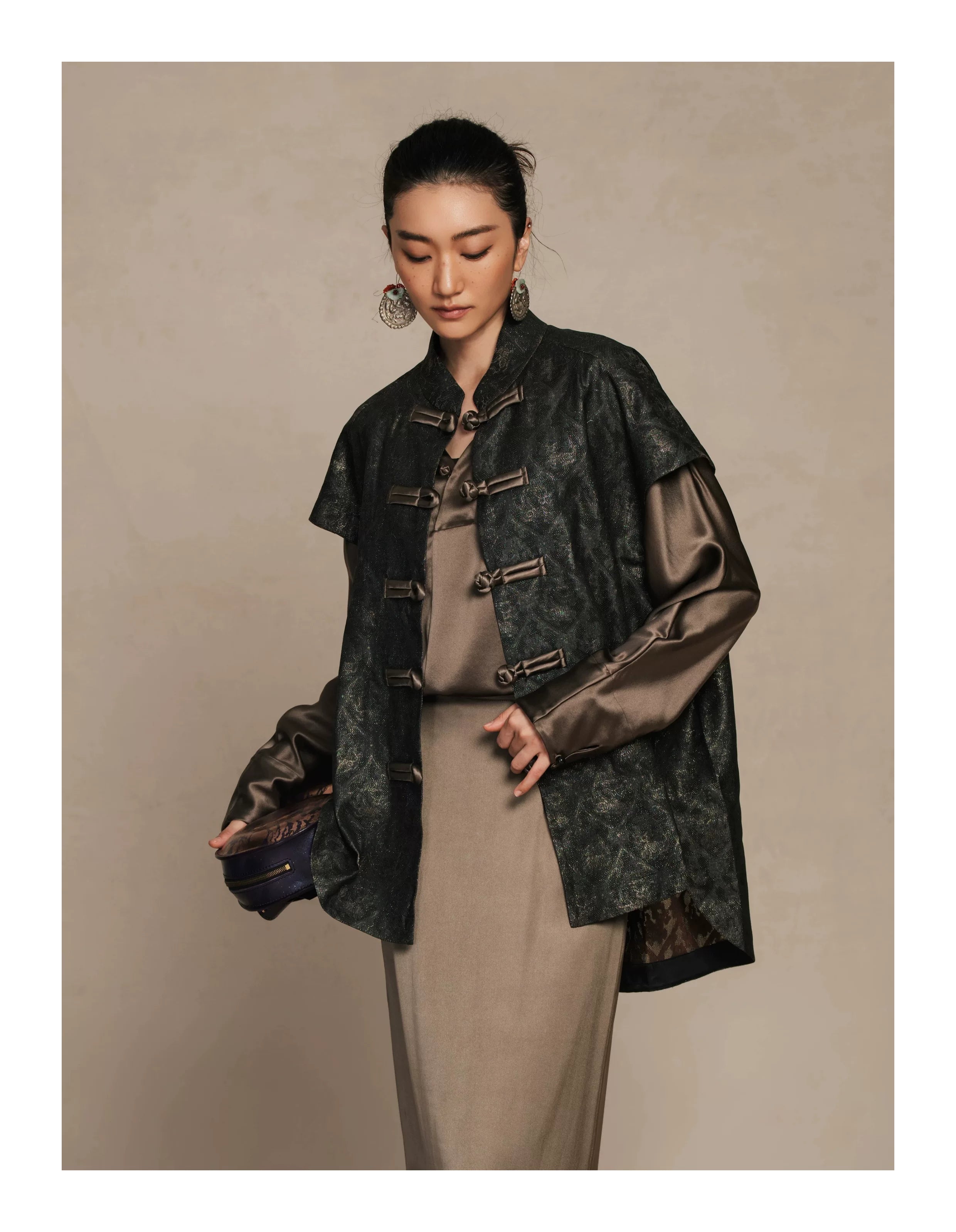 Luxury Four-End Gauze Silk Vest-25Z26116109