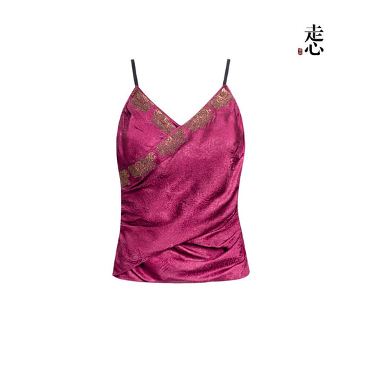 Xiangyun Silk Open-Back Top