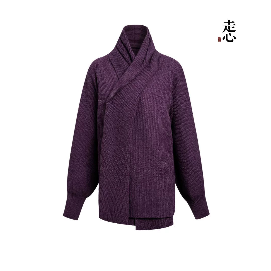 Luxury 770g Cashmere Shawl Cardigan-25ZZX2504