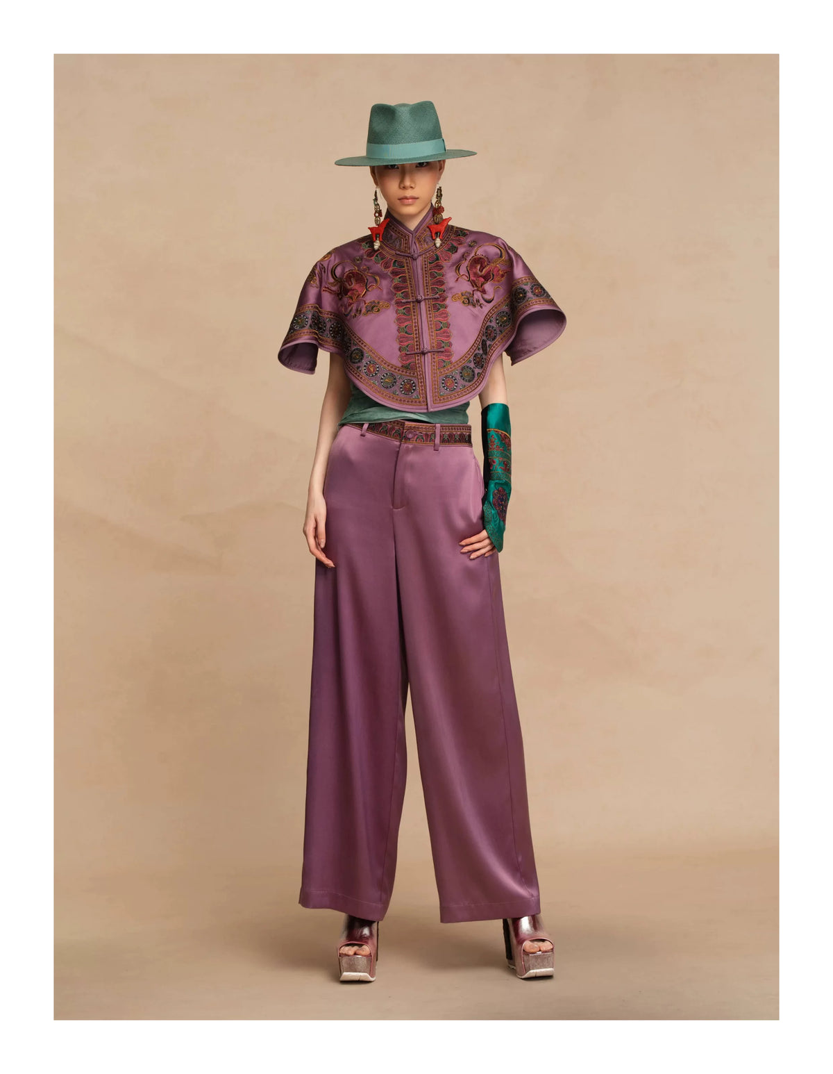 Luxury Heavy Silk Wide-Leg Palazzo Pants- 26ZKZ6317