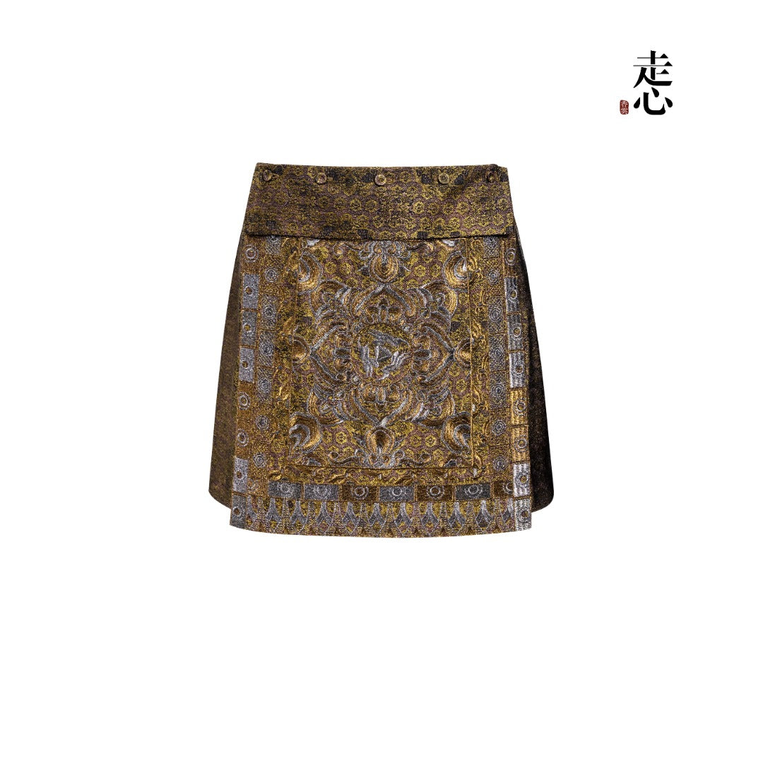 Dunhuang Lotus & Three Hares Skort – 25ZY51360032