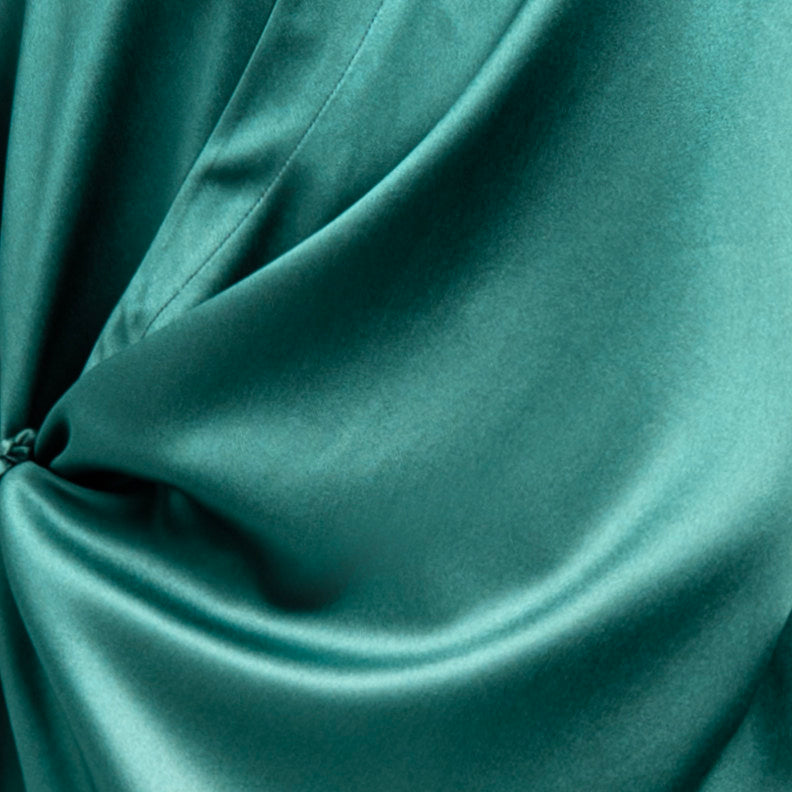 Luxury Peacock Emerald Heavy Silk Wrap Kimono Jacket-26Y06101