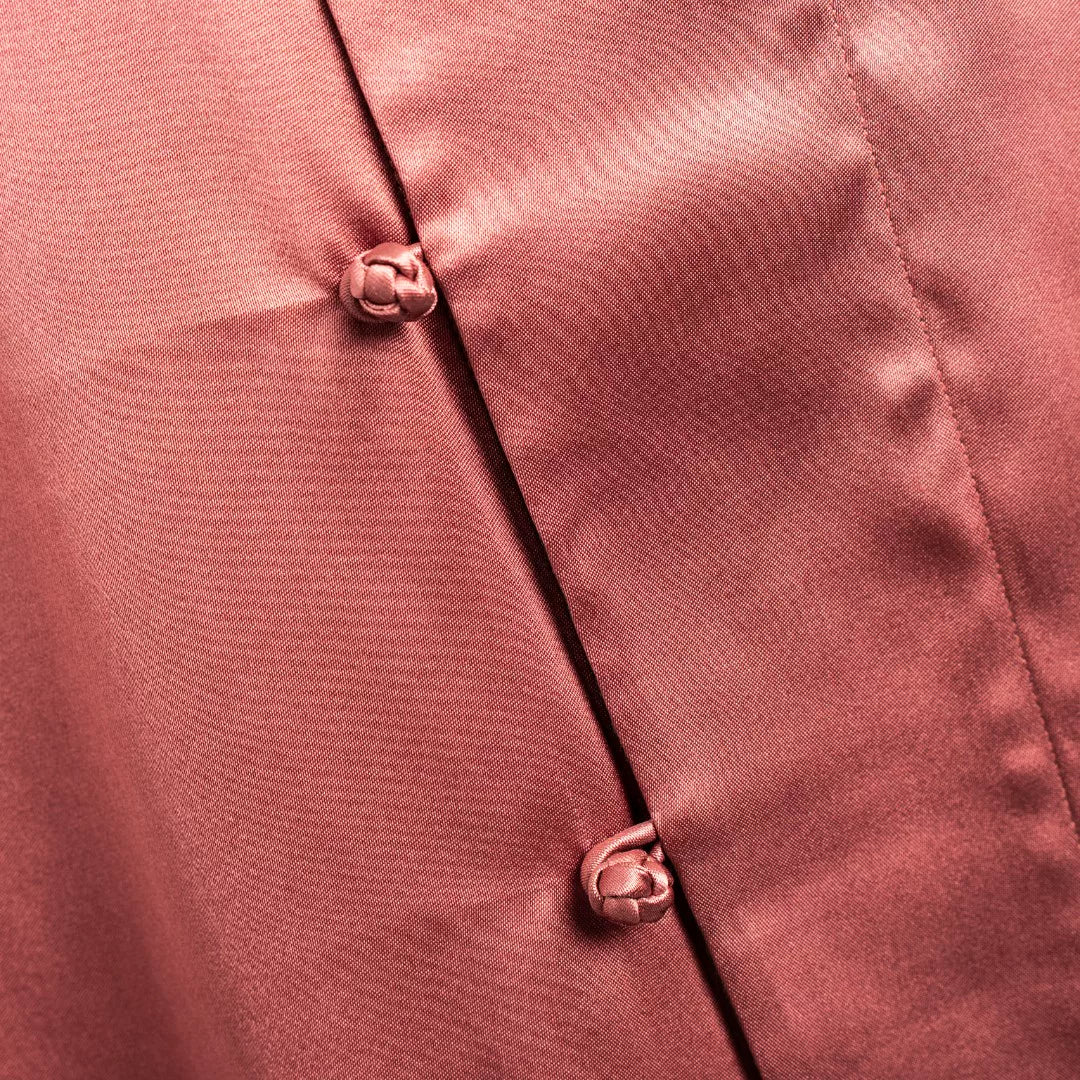Luxury Heavy Silk Mandarin Shirt- 26Y01701
