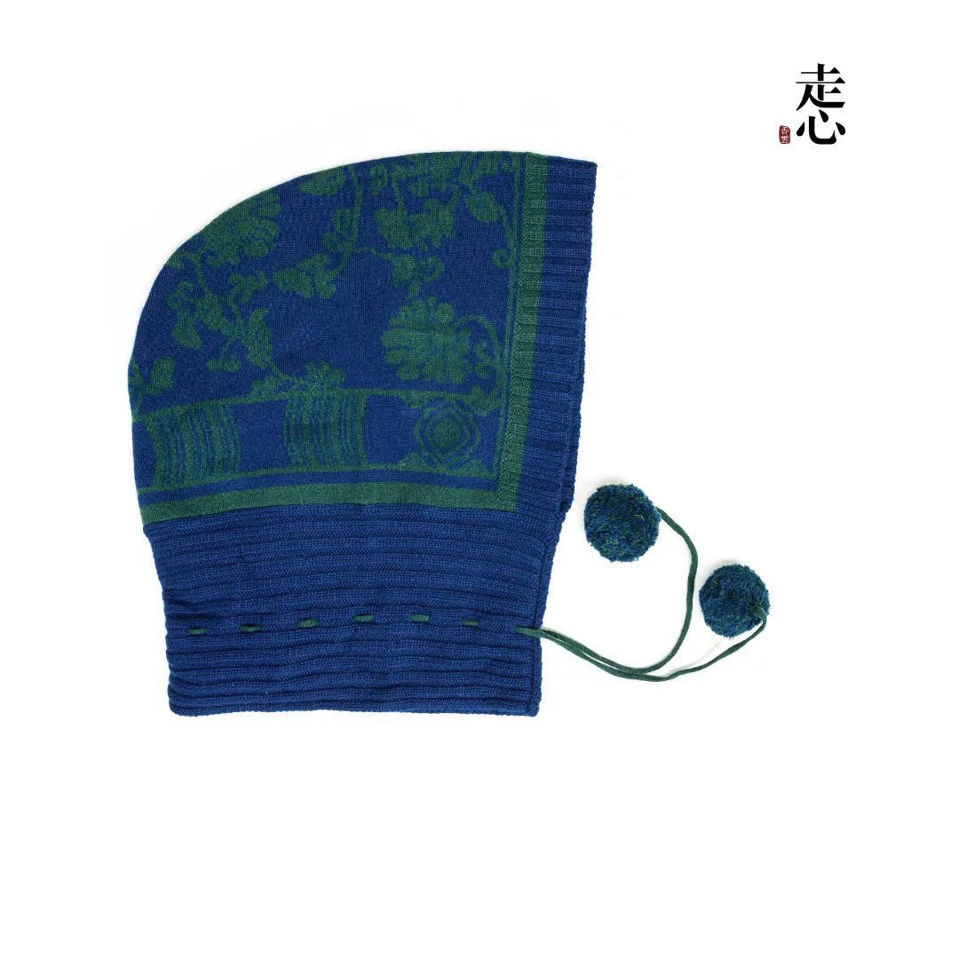 Luxury 210g Red Lotus Cashmere Balaclava-254ZX2529