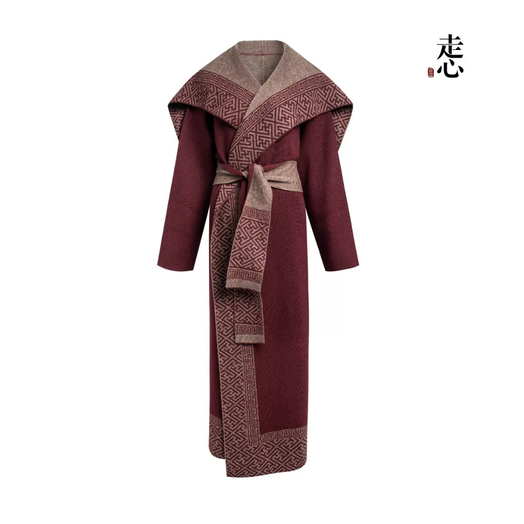Luxury 1500g Cashmere Wanzi Trench Coat-25ZX2510-1