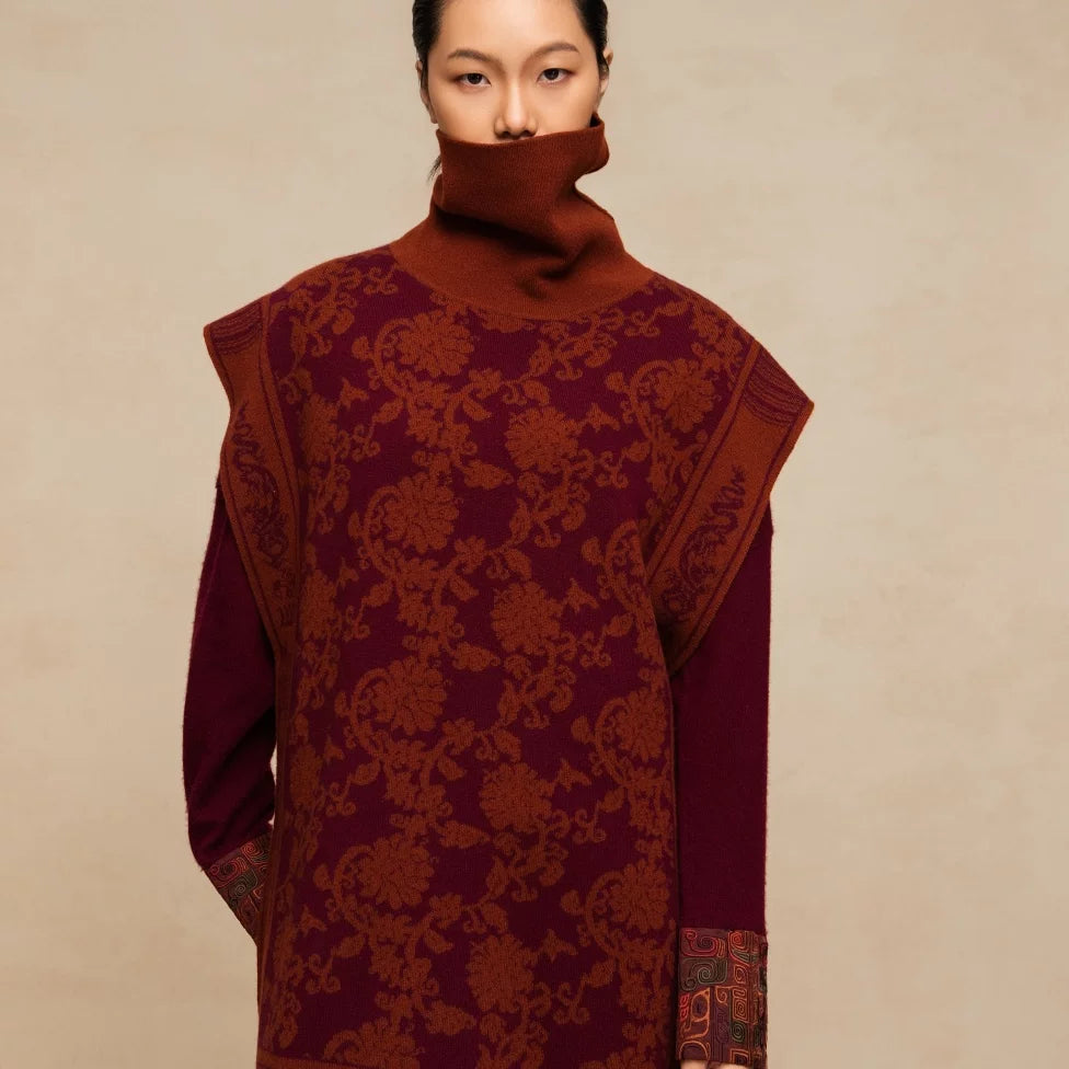 Luxury 485g Blue Lotus Cashmere Vest-25ZX2530