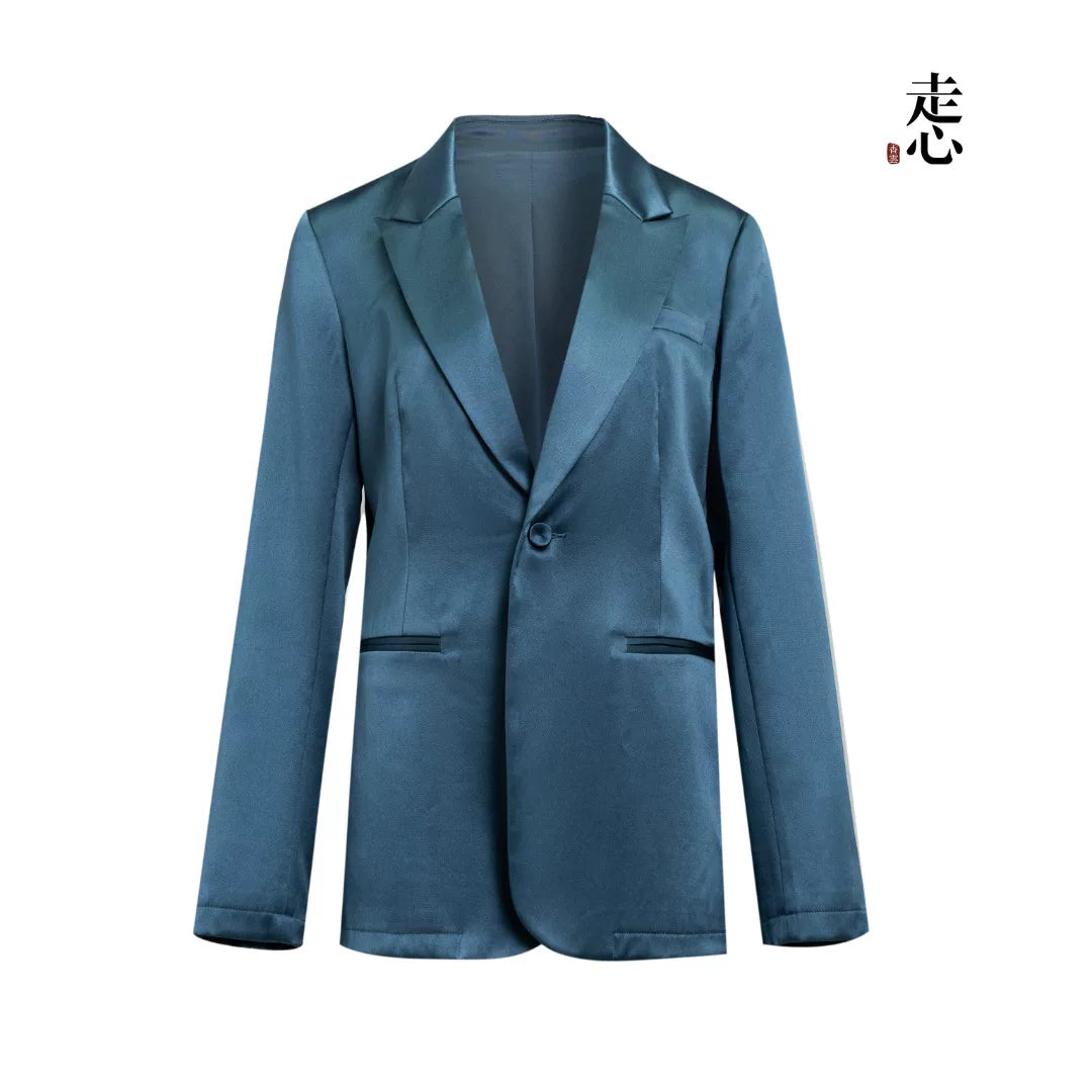 Luxury Pure Heavy Silk Tailored Blazer- 26ZWT6697