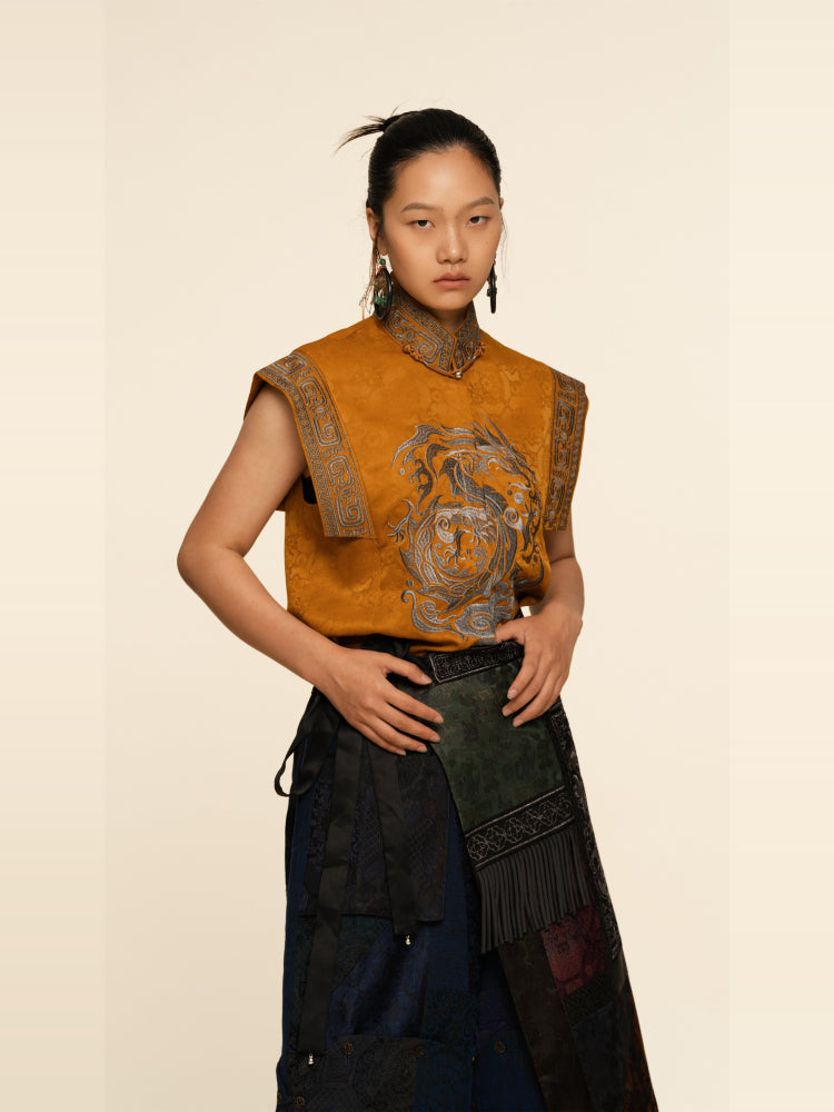 Goldwork Embroidered Shirt Vest – 25ZW69F