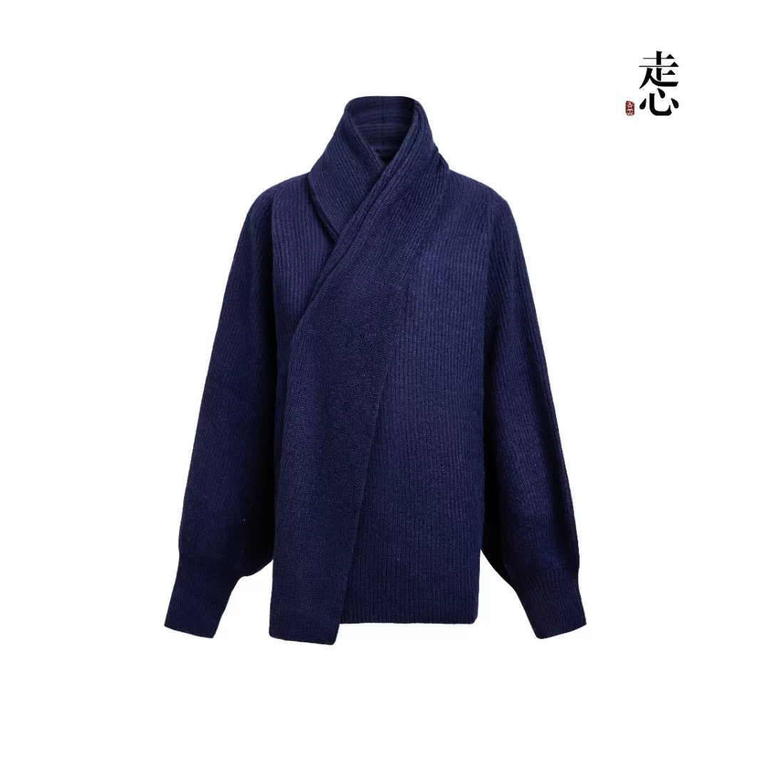 Luxury 770g Cashmere Shawl Cardigan-25ZZX2504