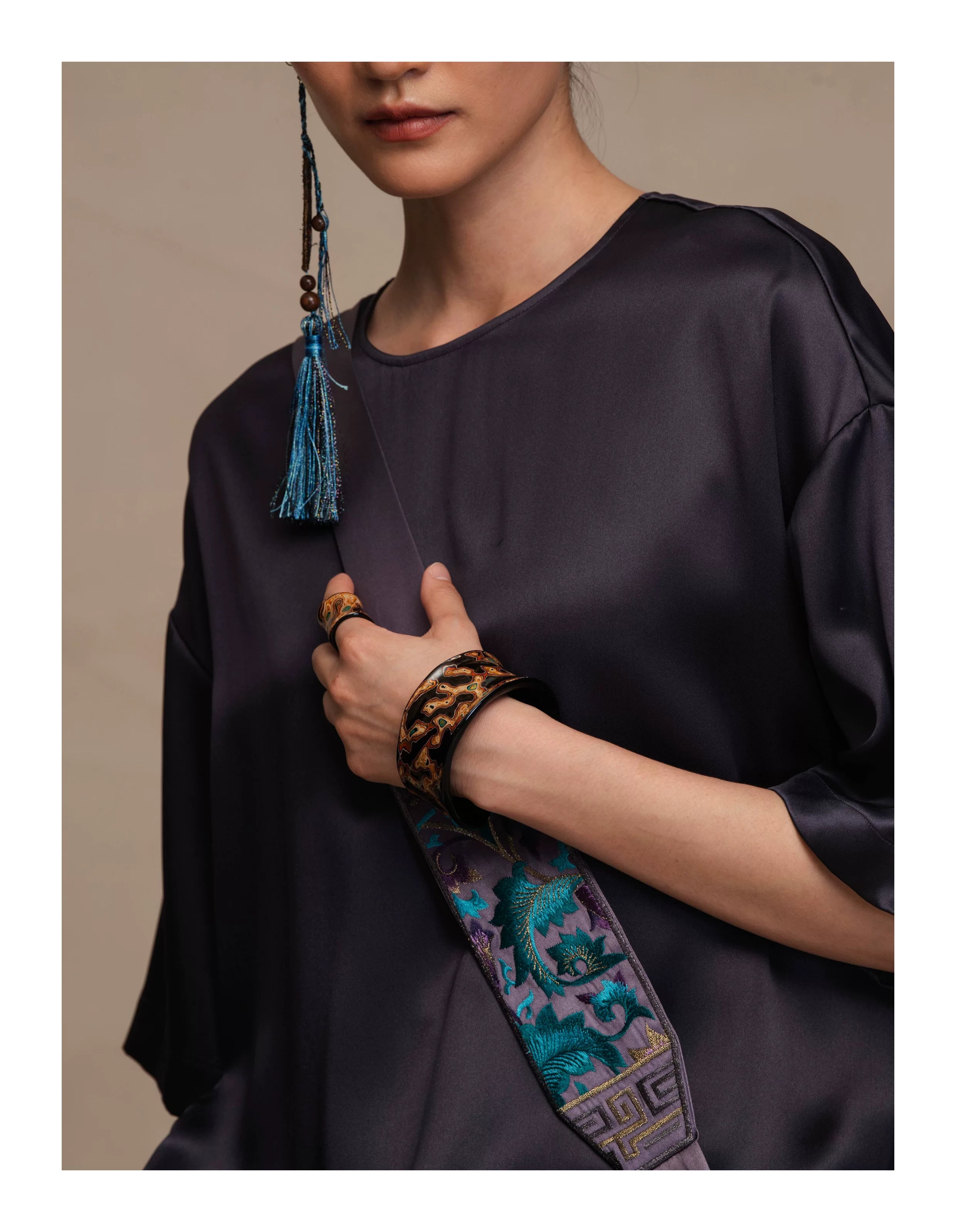 Luxury 60 Momme Heavy Silk Crewneck Top-26Z2H216749