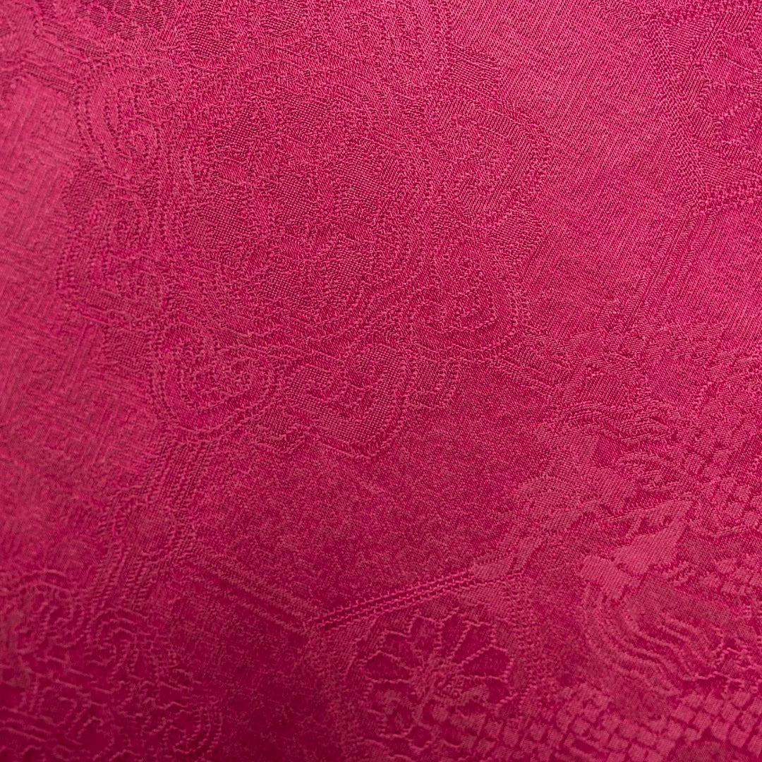Luxury Magenta Silk Brocade Tunic Top-25ZW63F