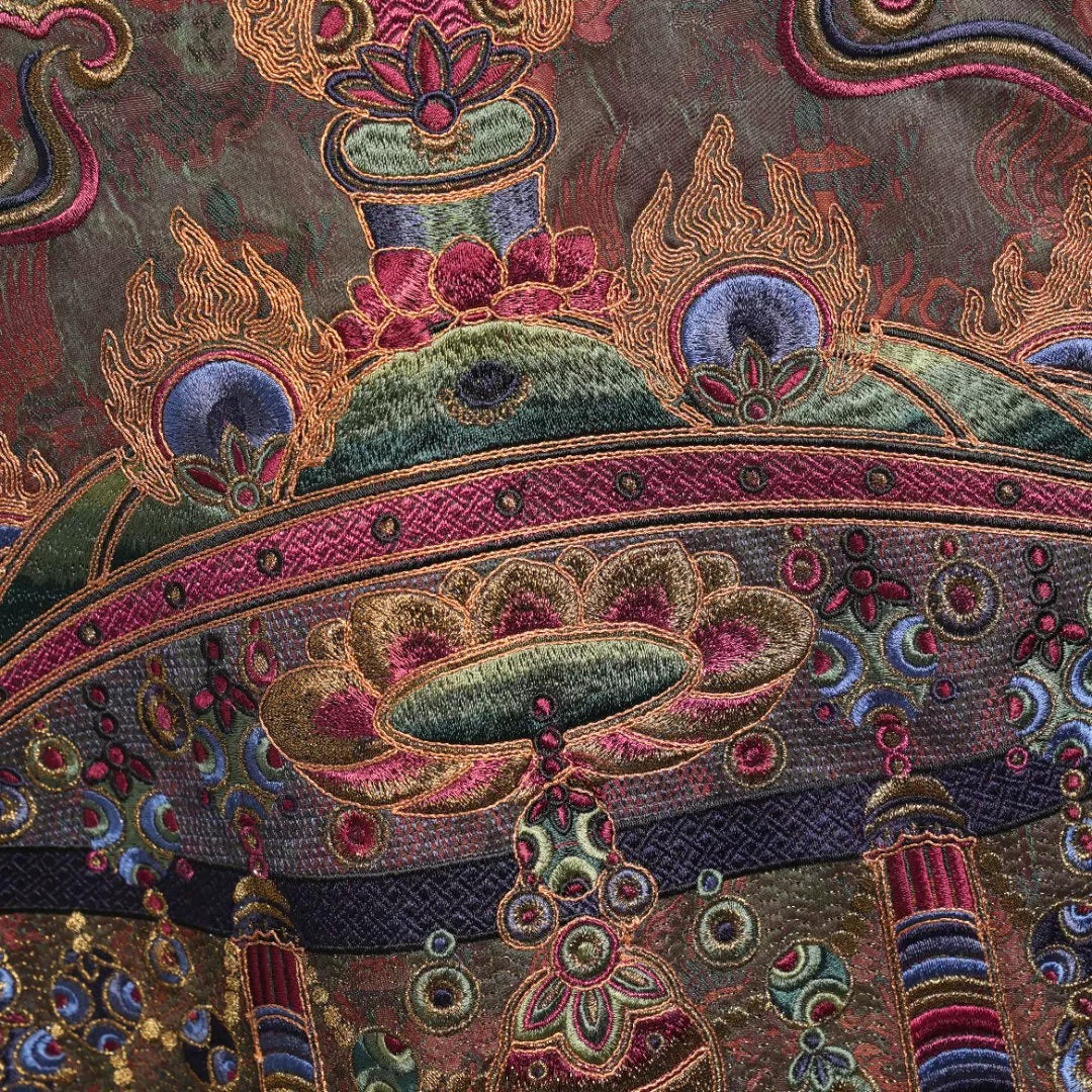 Luxury Dunhuang Silk Brocade Long Vest-25ZMJ5947
