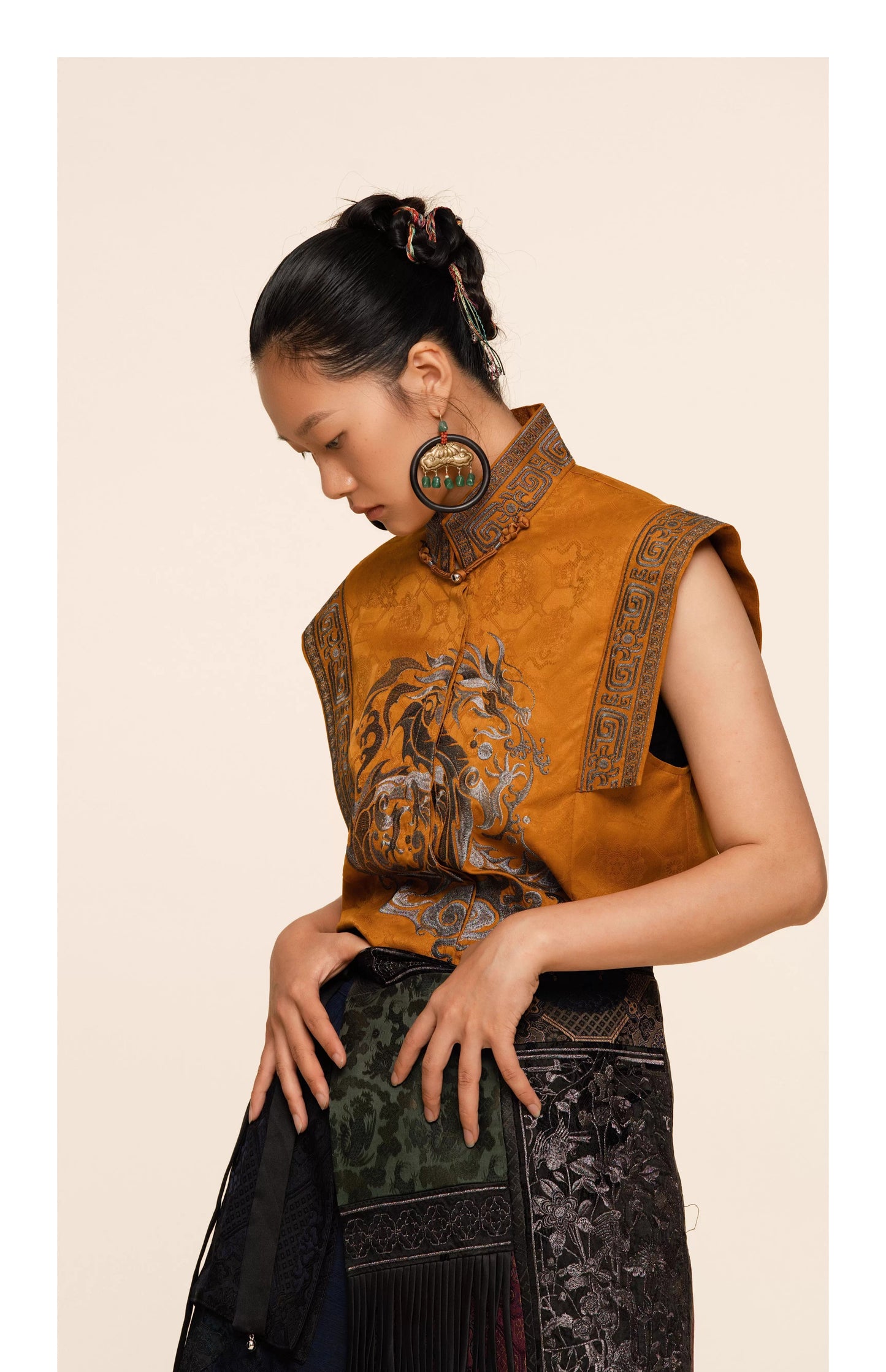 Goldwork Embroidered Shirt Vest – 25ZW69F