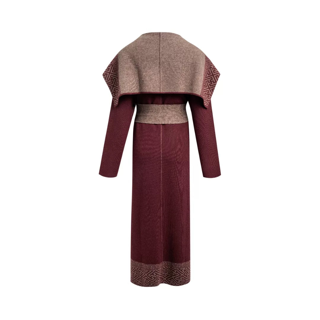 Luxury 1500g Cashmere Wanzi Trench Coat-25ZX2510-1