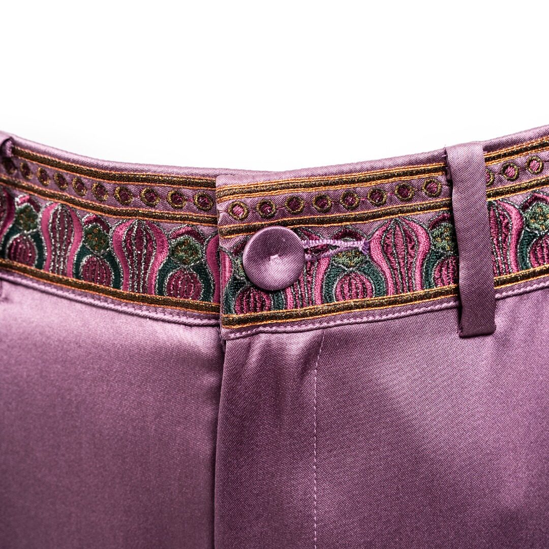 Luxury Heavy Silk Wide-Leg Palazzo Pants- 26ZKZ6317