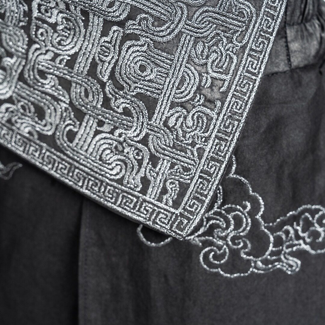 Luxury Phoenix Bronze Silk Wrap Pants-25ZW45F