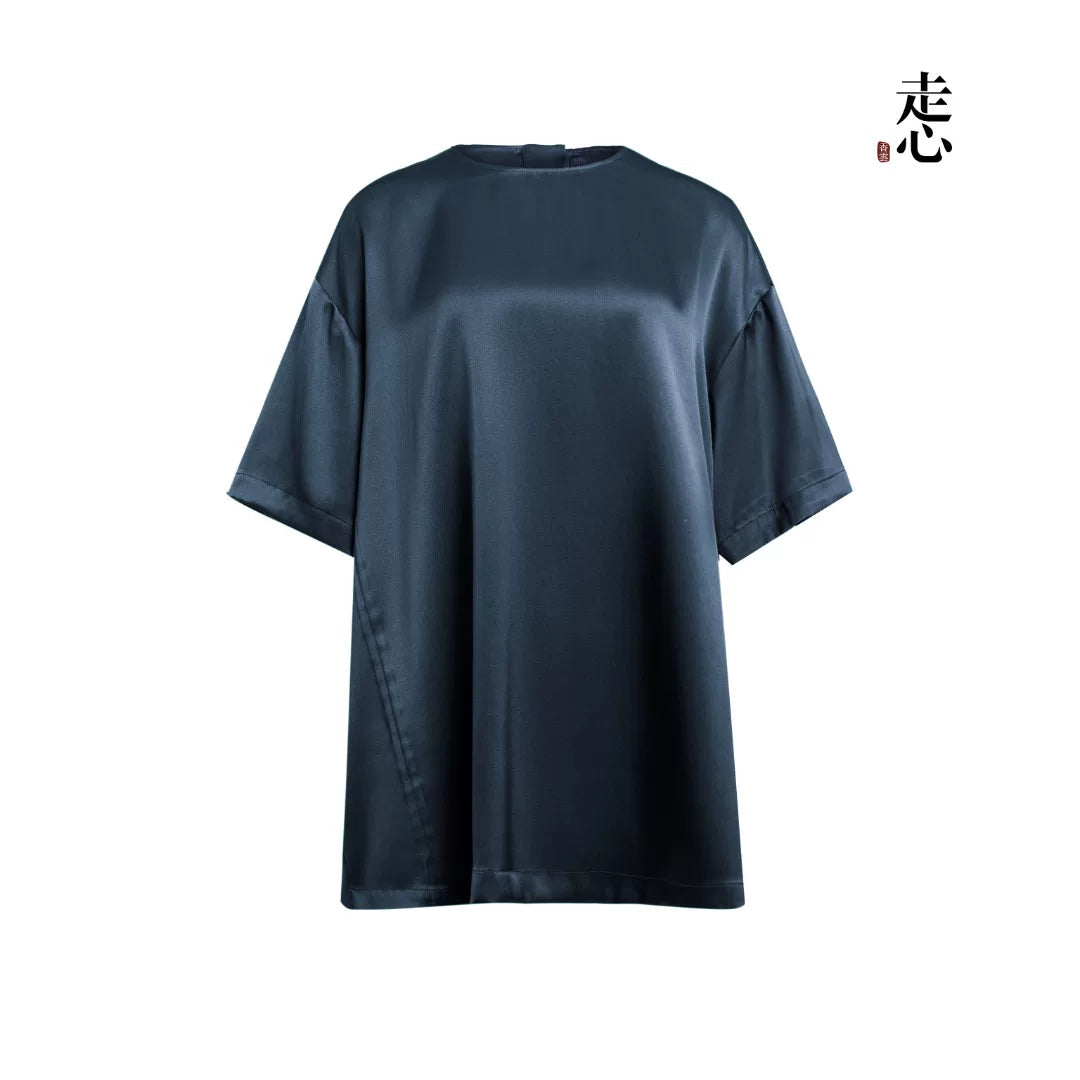 Luxury 60 Momme Heavy Silk Crewneck Top-26Z2H216749