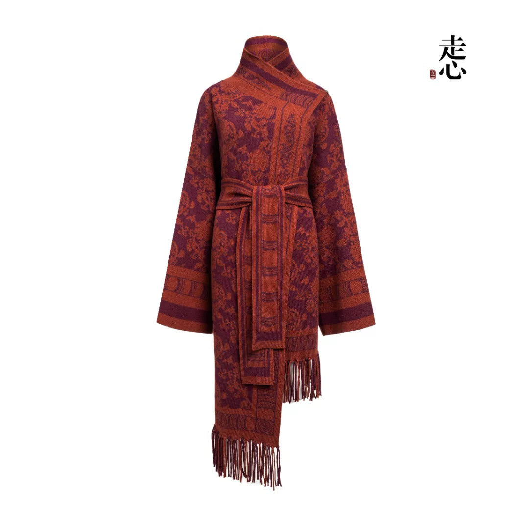 Luxury 1200g Pure Cashmere Robe Coat-25ZX2535
