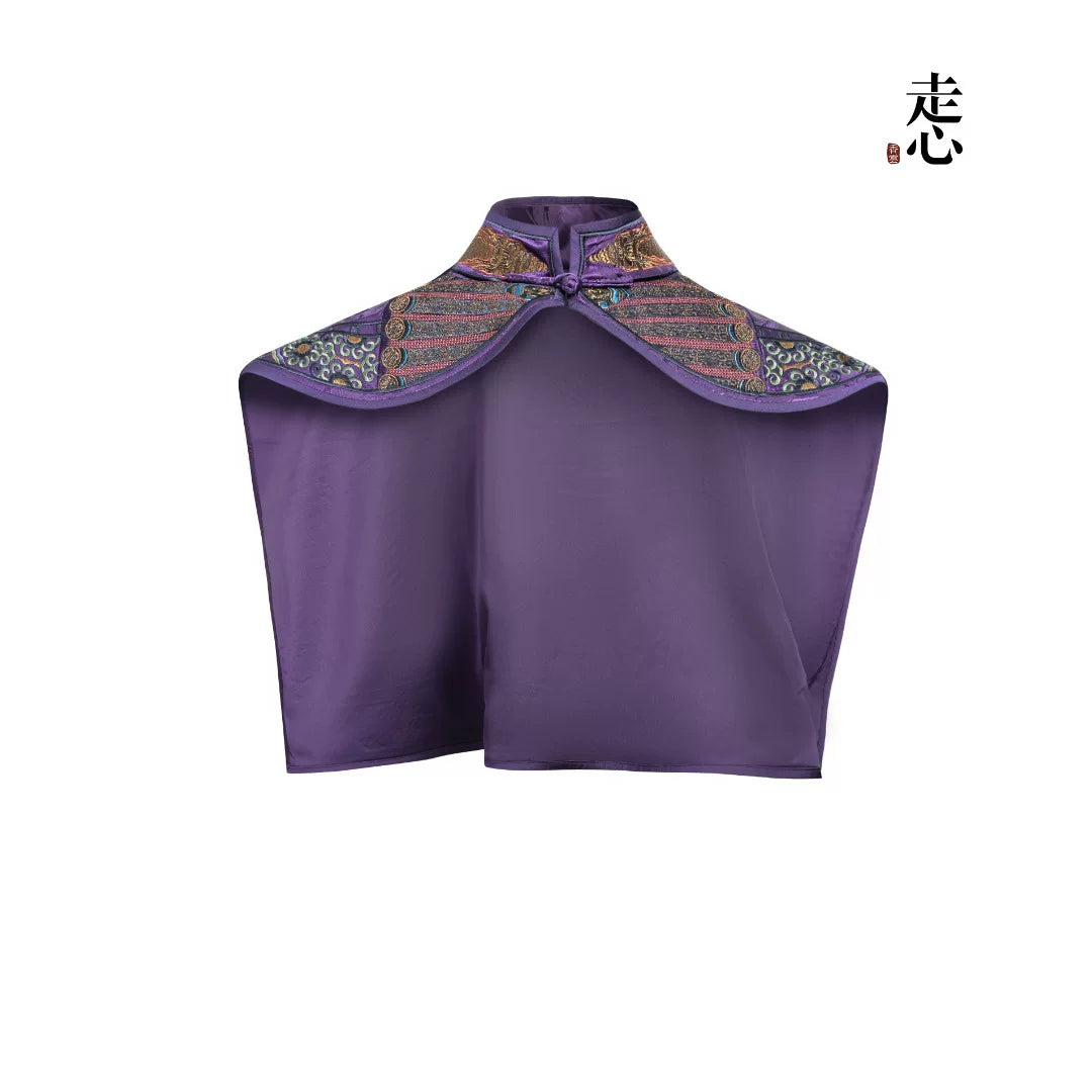 Luxury Imperial Violet Silk Cloud Collar-25ZMJ6095