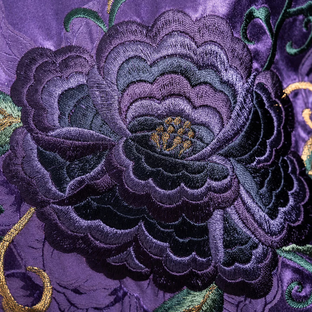 Silk Imperial Coat - Forbidden City Violet Jacket-25ZWT5441