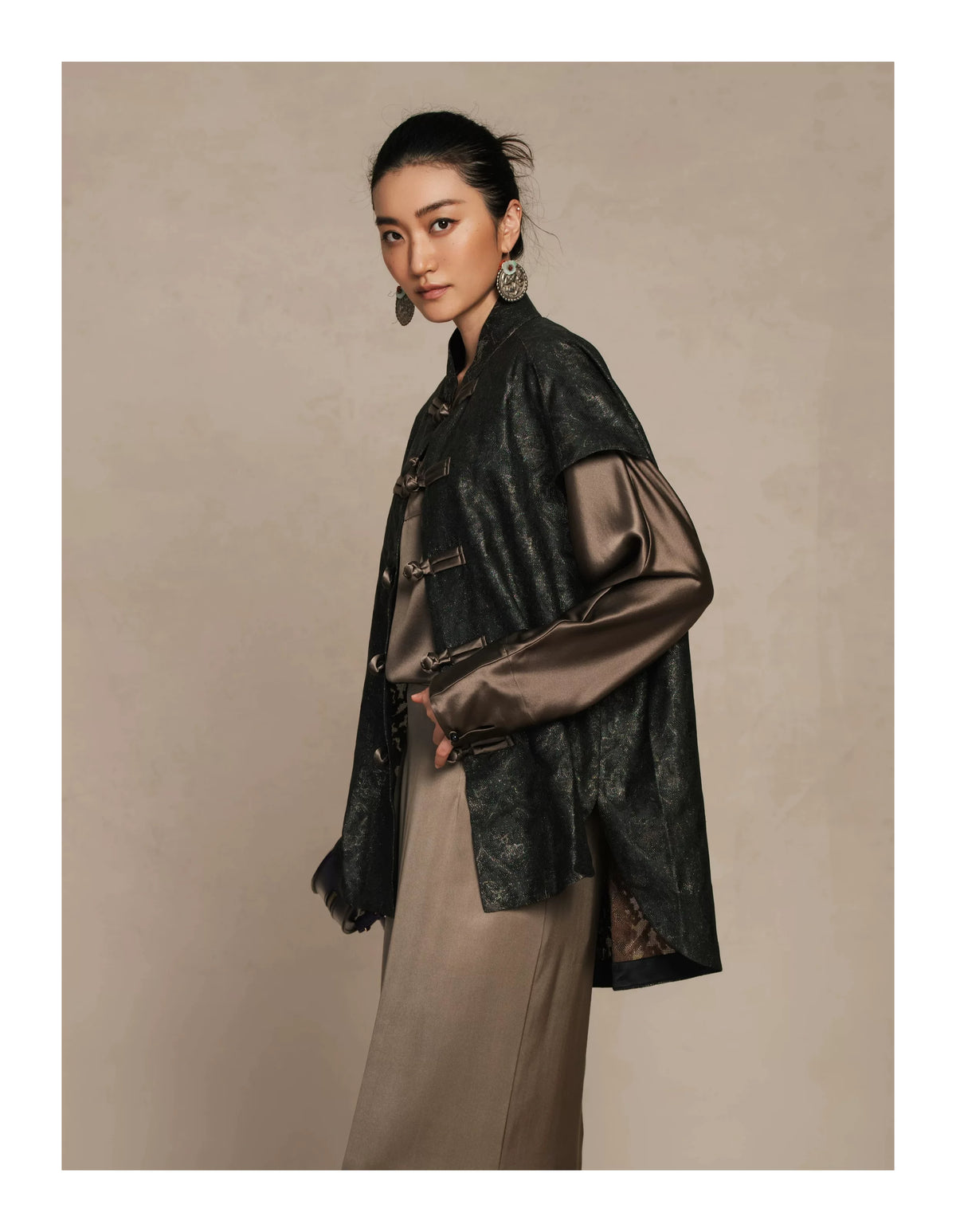Luxury Four-End Gauze Silk Vest-25Z26116109