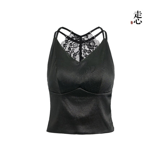 Open-Back Xiangyun Silk Top--23ZY2108-3