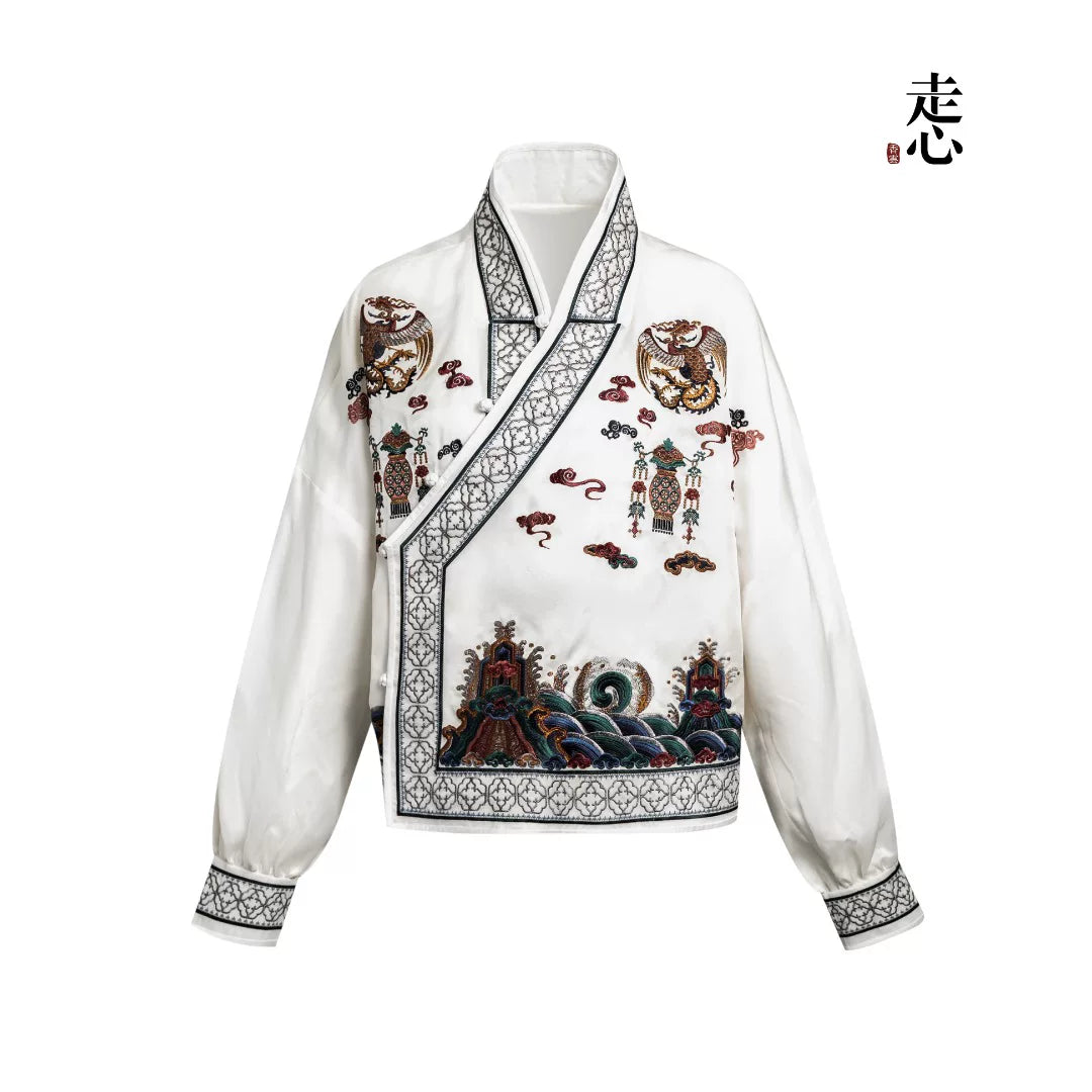 Luxury White Cloud Silk Organza Jacket-26ZWT6275