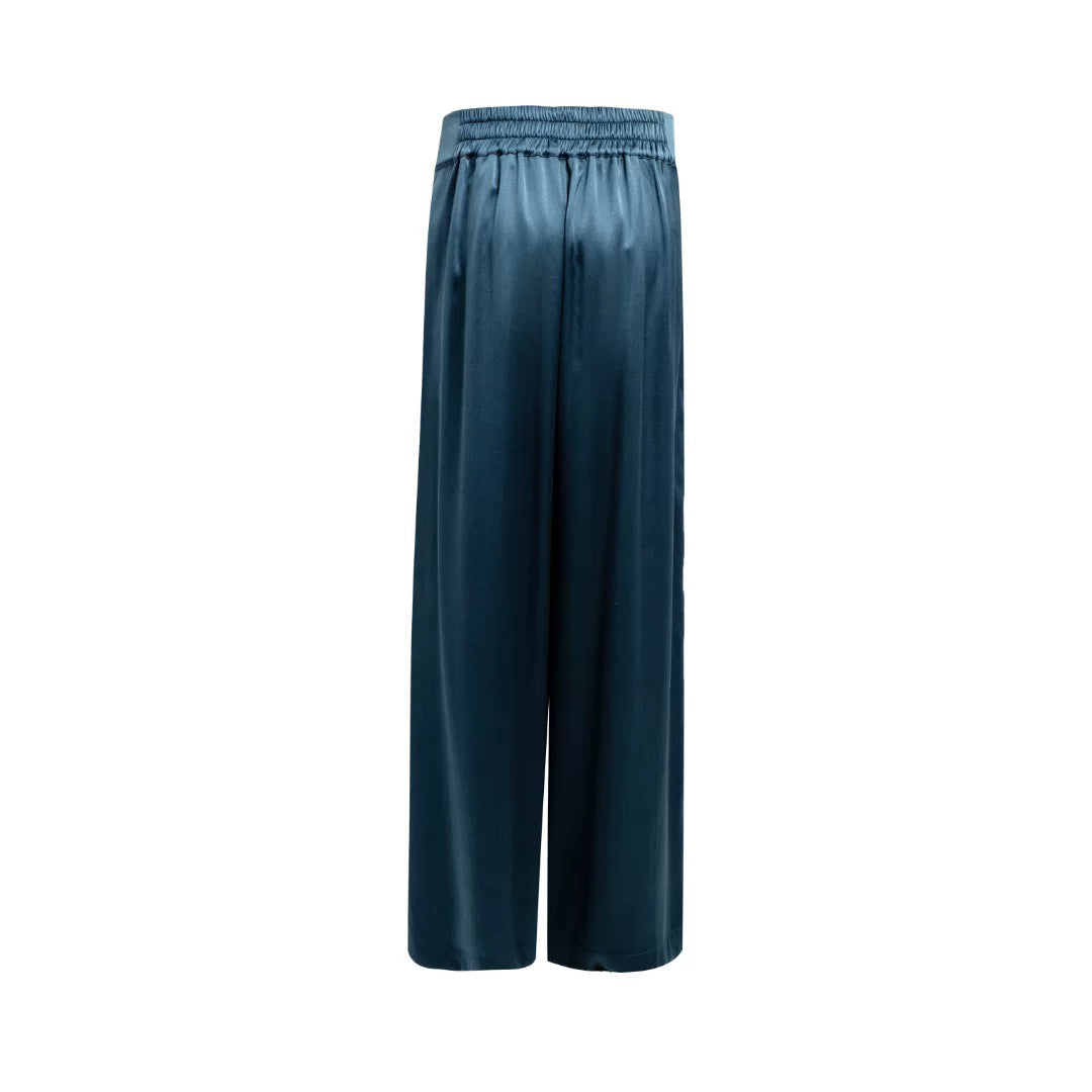 Luxury 60 Momme Silk Wide-Leg Pants- 26ZKZ6668