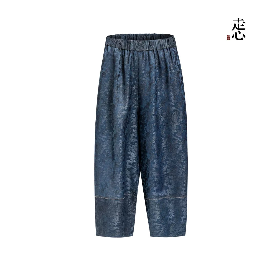 Luxury Dragon & Phoenix Silk Trousers-25Z76311019