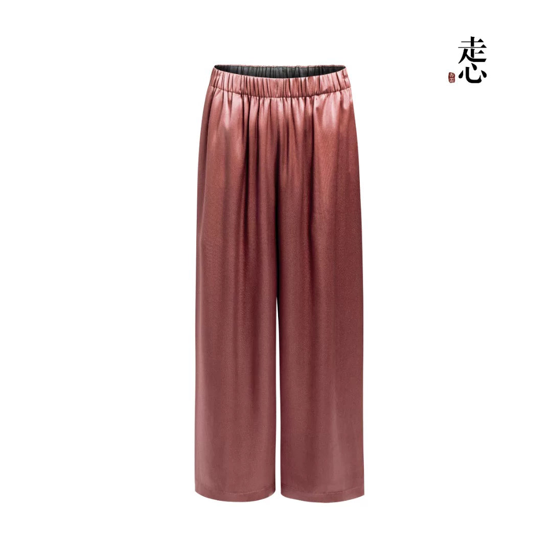 Luxury Heavy Silk Wide-Leg Palazzo Pants-26Z26311169