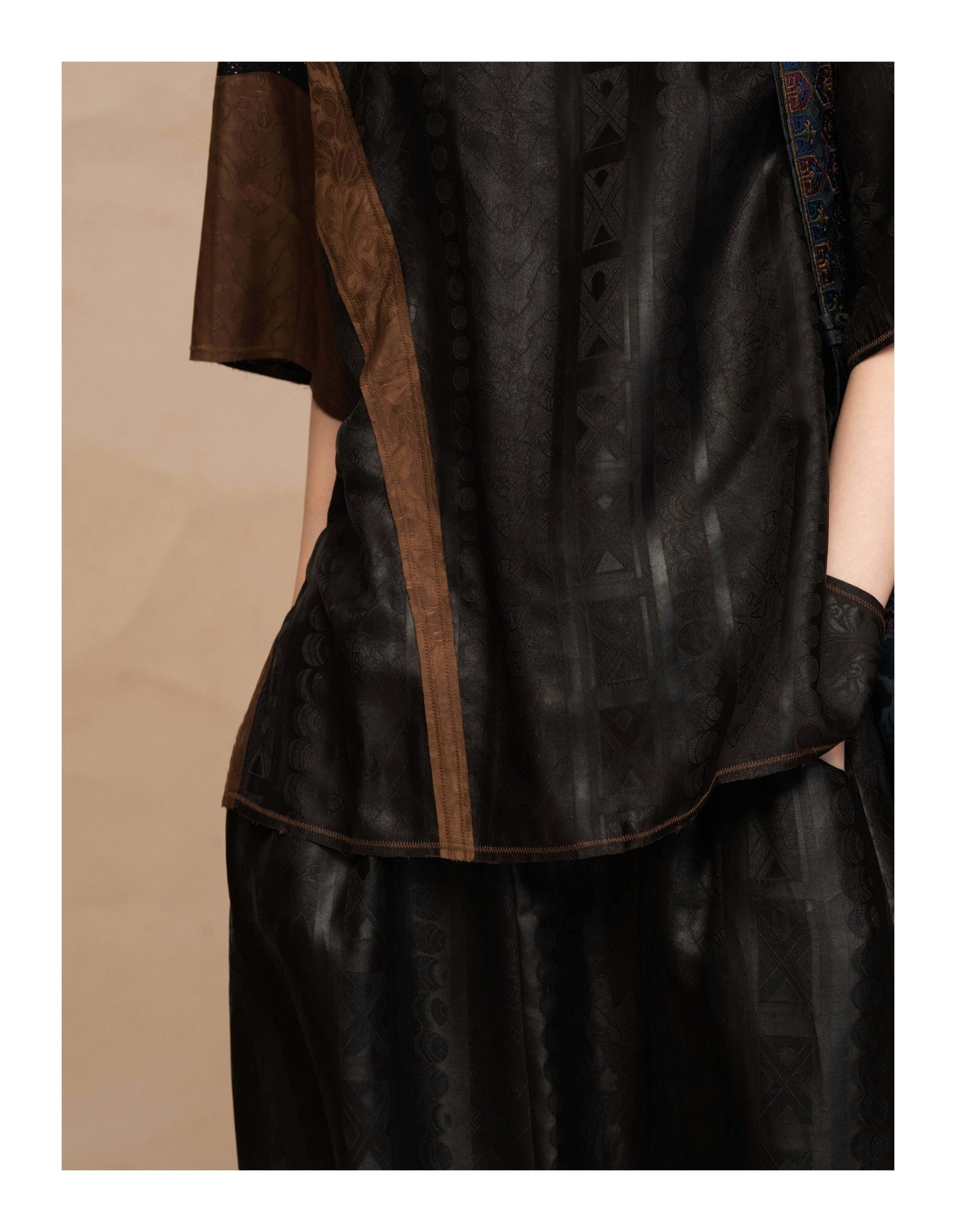 Luxury Unisex Patchwork Silk Top-26Z2Y216409