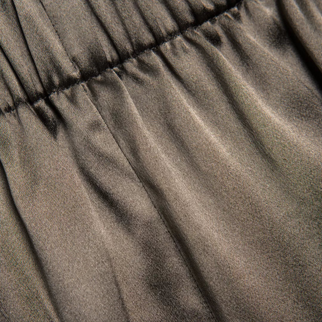 Luxury Glacier Silver Heavy Silk Pants-26Z26111639