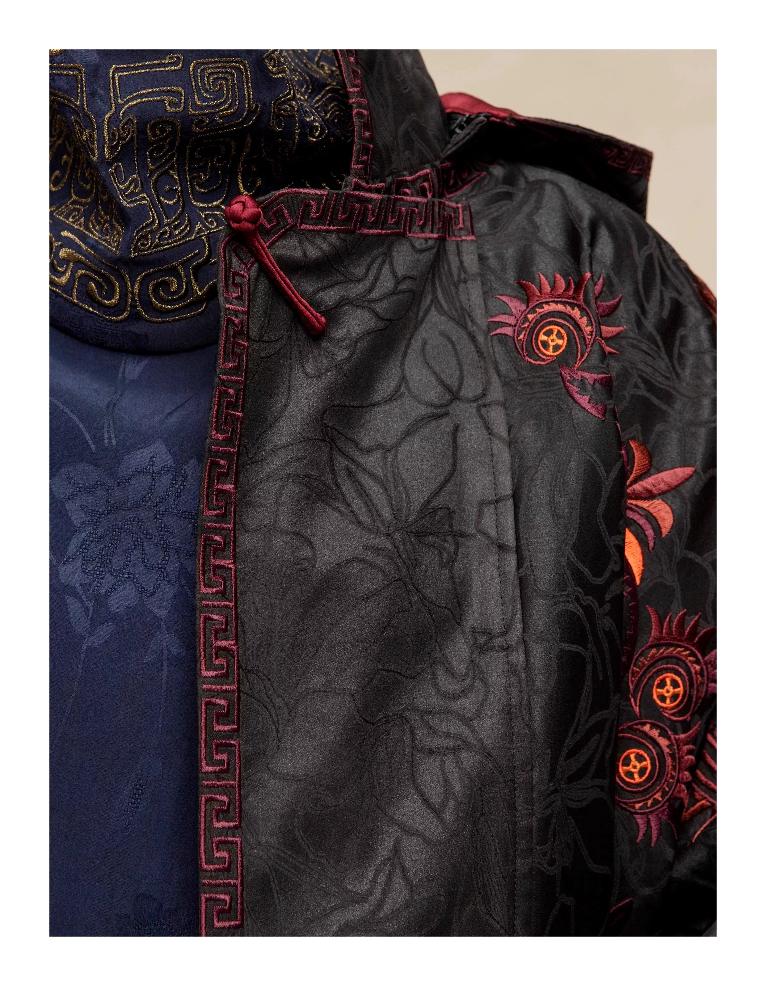 Luxury Silk Cape Coat Butterfly Mother-25ZWT6104