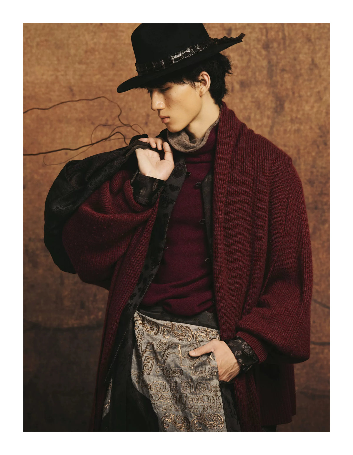 Luxury 770g Cashmere Shawl Cardigan-25ZZX2504
