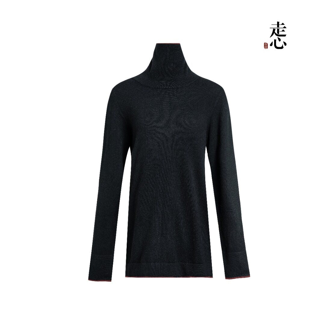 Luxury Pure Cashmere Turtleneck Base Layer-24ZAD0947-ZX