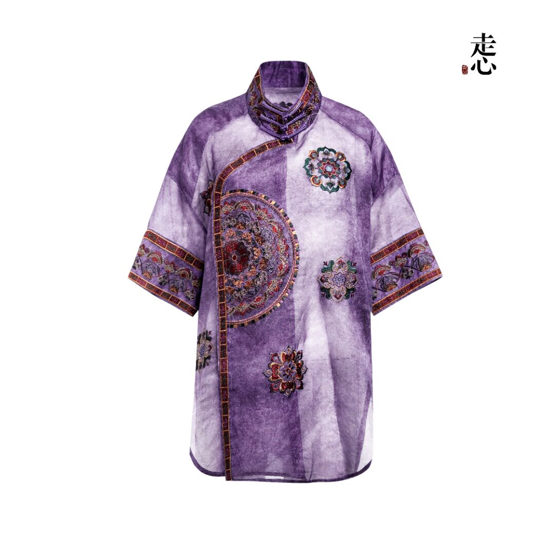 Luxury Baoxiang Motif Organza Jacket-26ZW58F