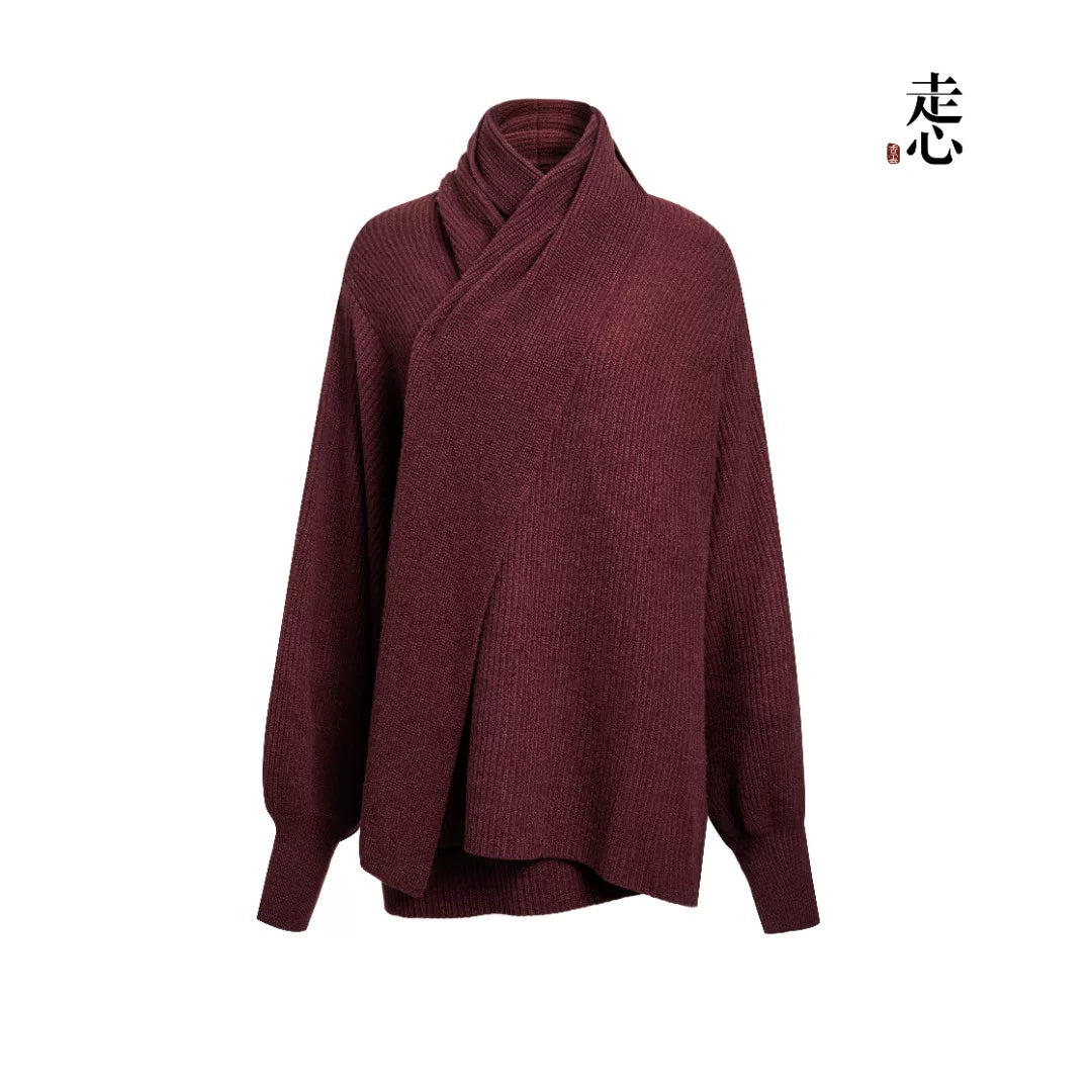 Luxury 770g Cashmere Shawl Cardigan-25ZZX2504