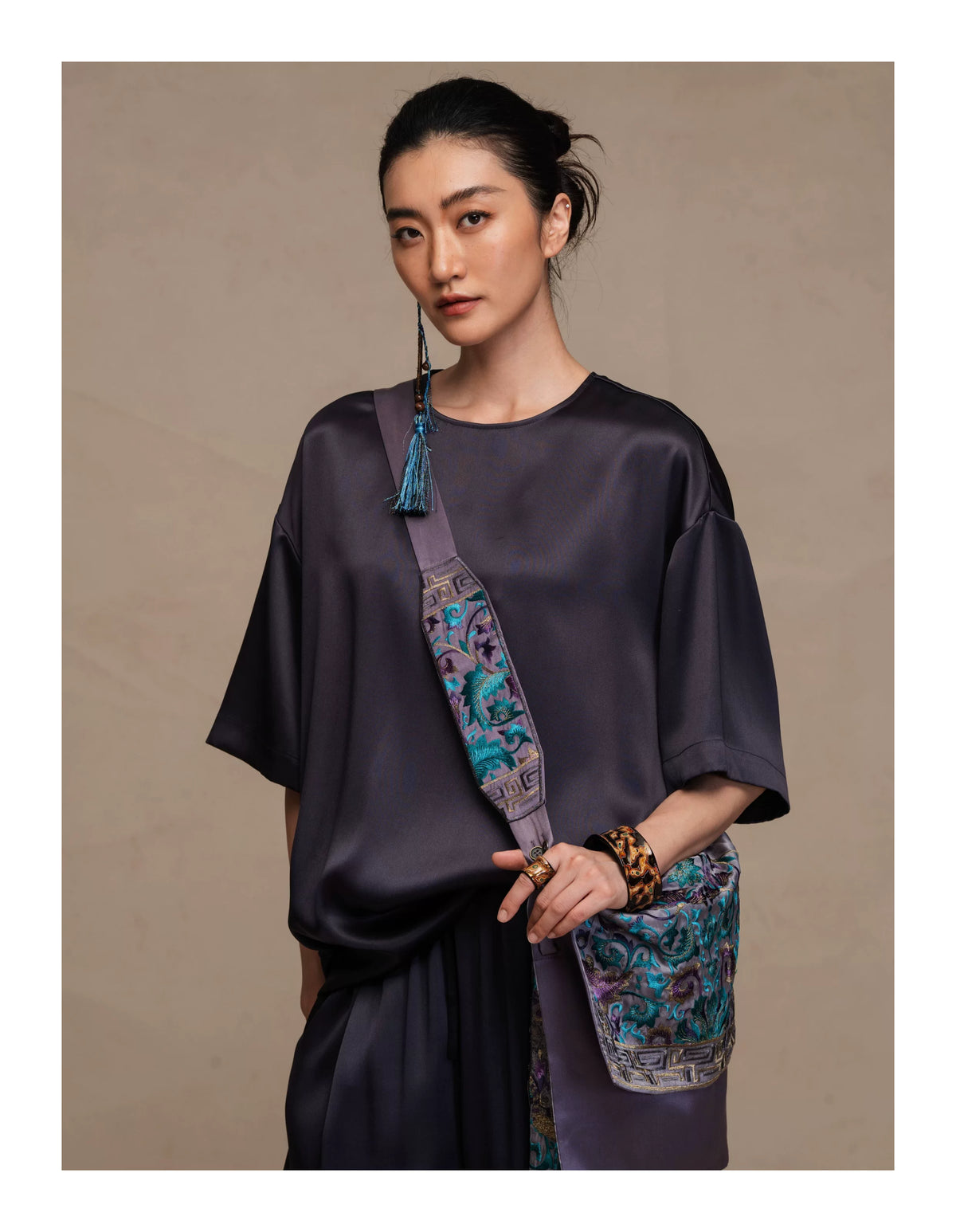 Luxury 60 Momme Heavy Silk Crewneck Top-26Z2H216749