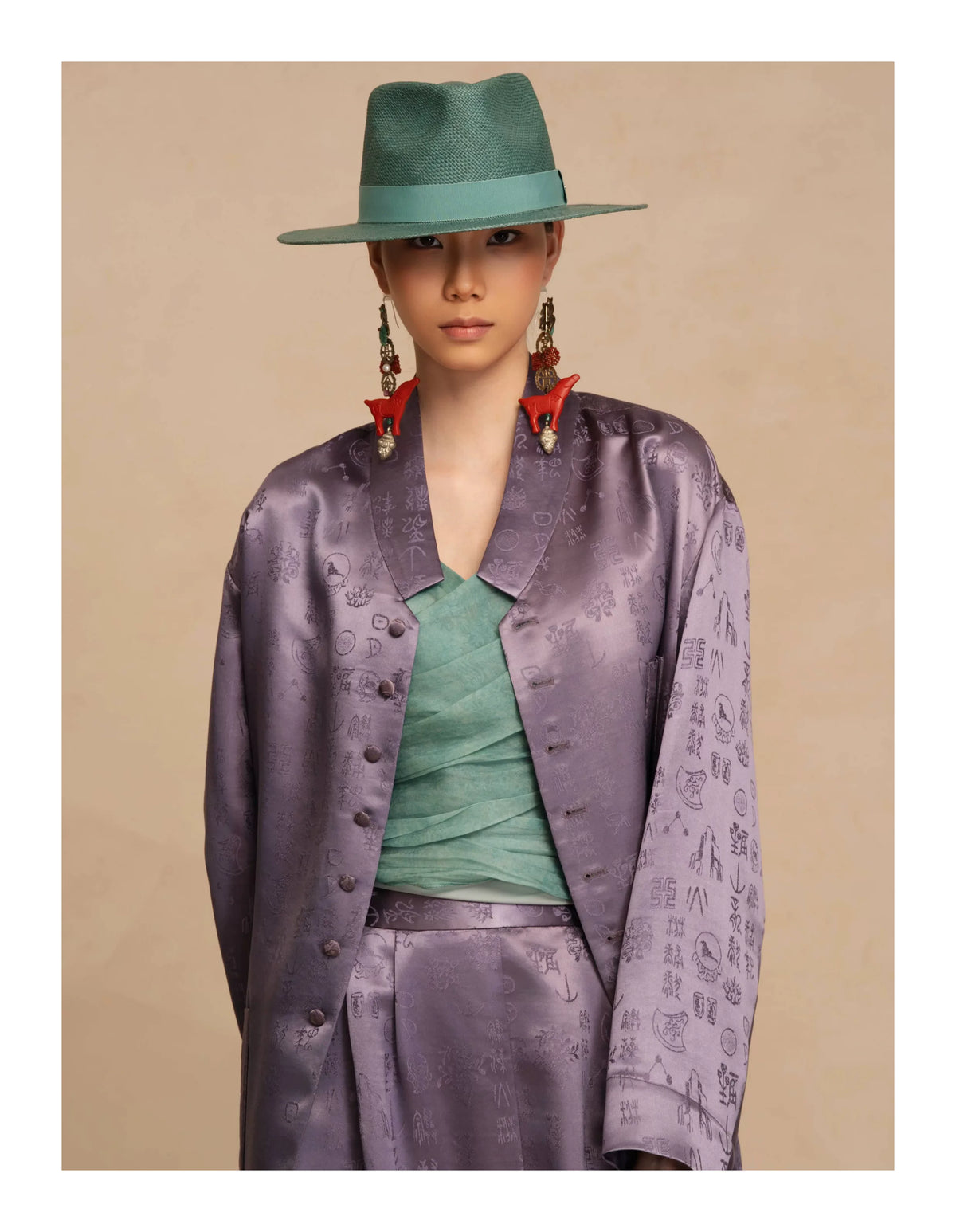 Luxury Heavy Silk Jacquard Cardigan Jacket-26Z2Y118709